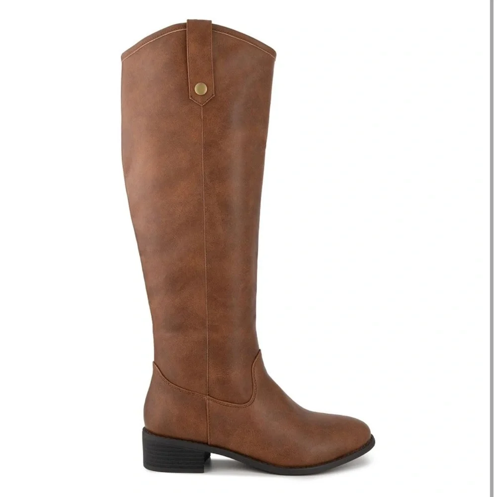 London Fog Women’s Boots sz 9.5 Wide Knee Hi Brown NEW # H744